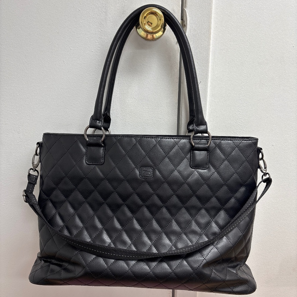 Solo large black waterproof laptop bag